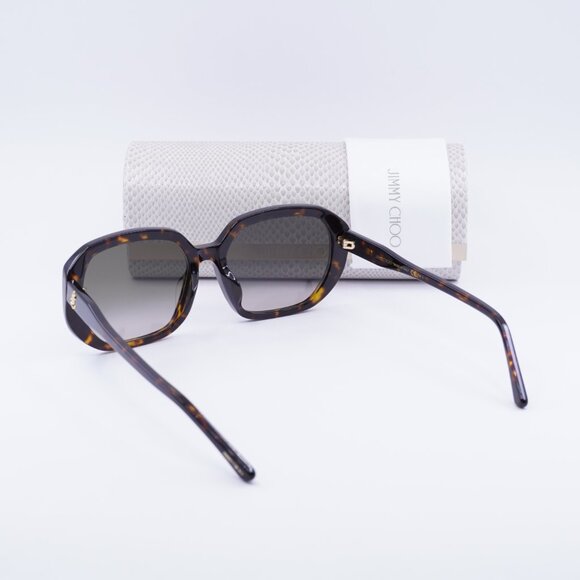 Jimmy Choo KARLY/F/S 0086 HA Sunglasses Havana Square Frame, Brown Lenses - Picture 10 of 10